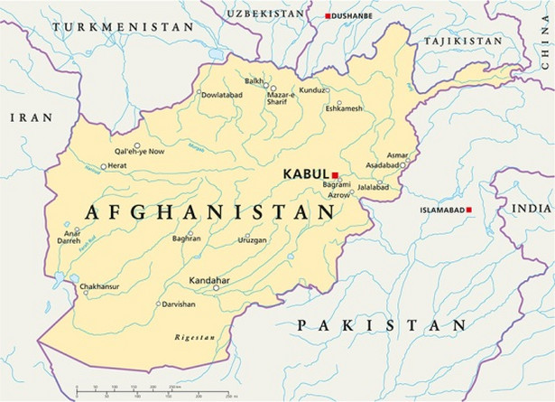Mapa Afganistanu
