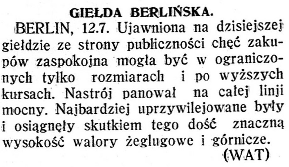 "Nowa Gazeta" 13.07.1918