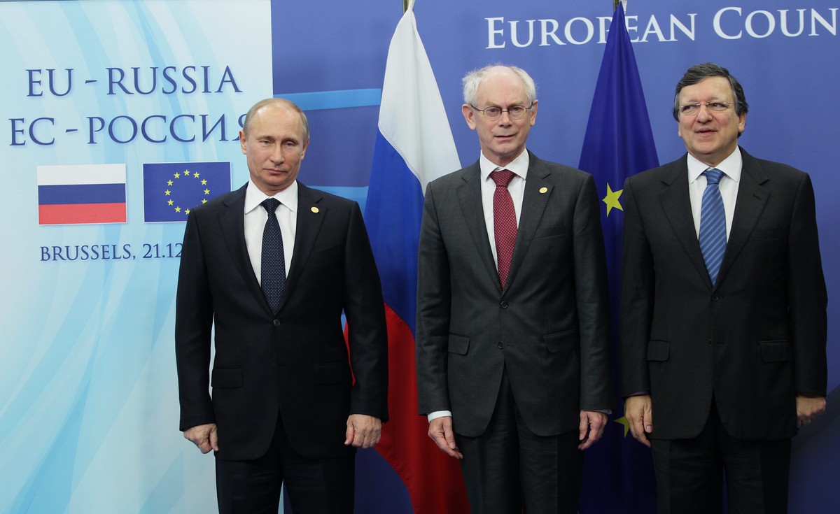 Władimir Putin, Herman Van Rompuy i Jose Manuel Barroso