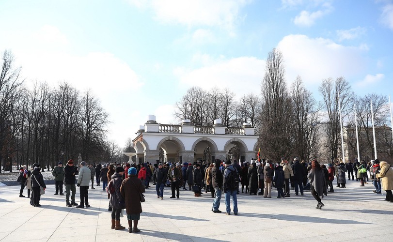 Protest w centrum Warszawy