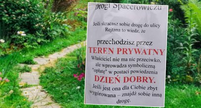 Mieszkańcy skracali sobie drogę przez jego działkę. Właściciel zażądał "opłaty". Nietypowej