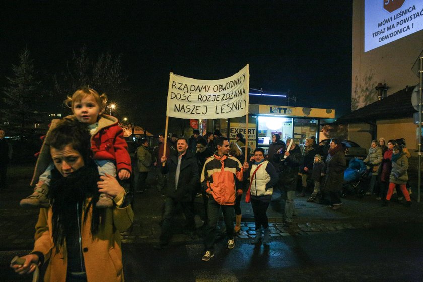 Protest mieszkańców Leśnicy