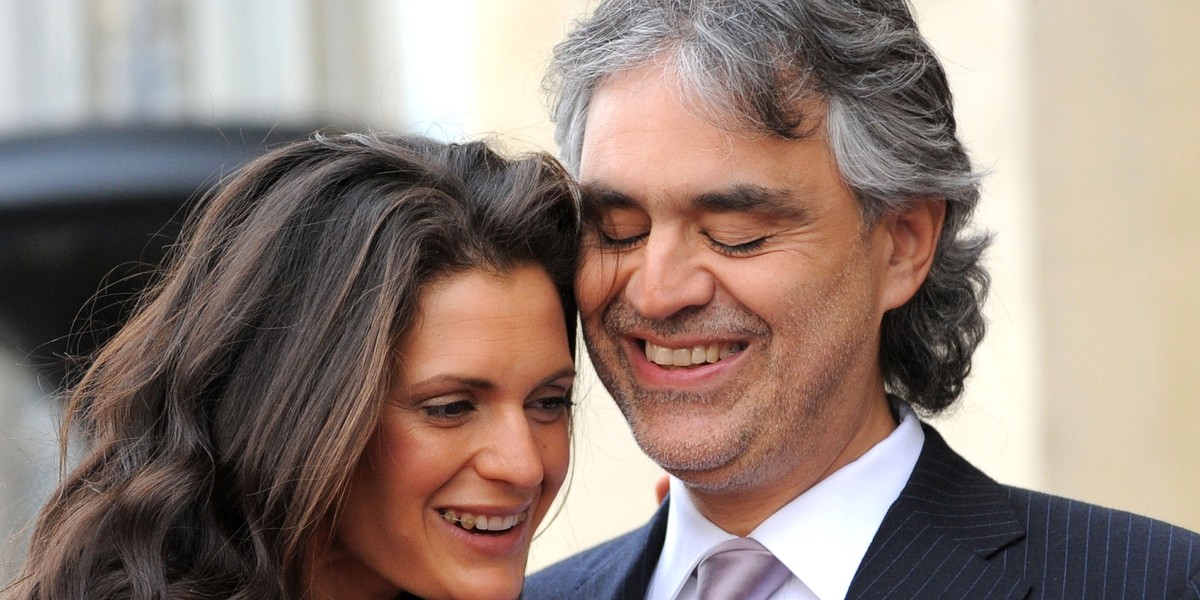 Andrea Bocelli z żoną