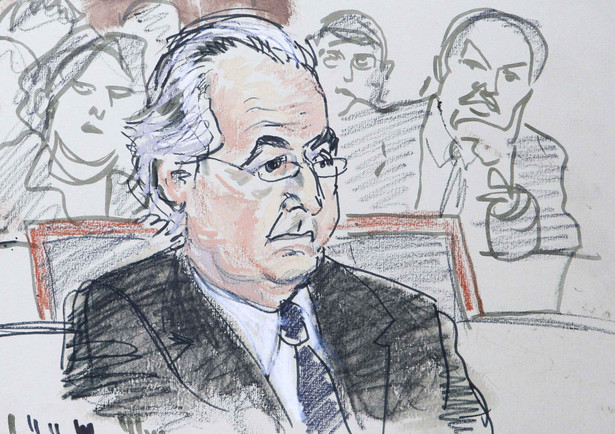 Bernard Madoff, rysunek z sądu