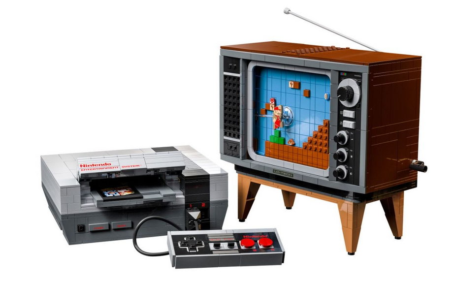 Lego Super Mario Nintendo Entertainment System pozwala zbudować konsolę do gier i telewizor z aktywną, prostą grą. 
