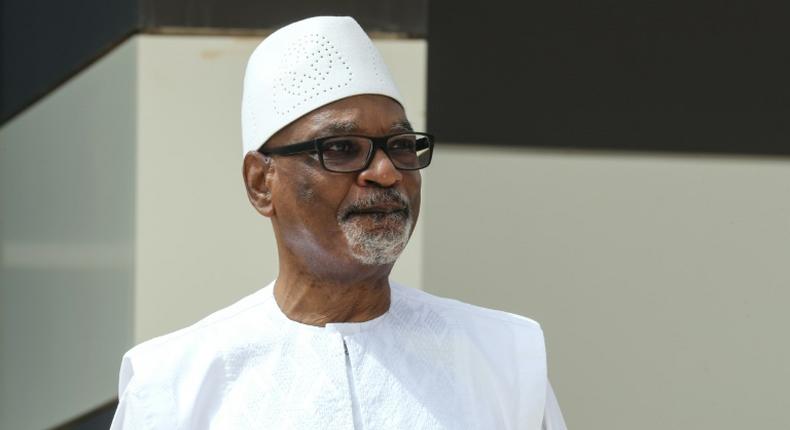 Under pressure: Malian President Ibrahim Boubacar Keita, pictured at a Sahel summit in the Mauritanian capital of Nouakchott on June 30