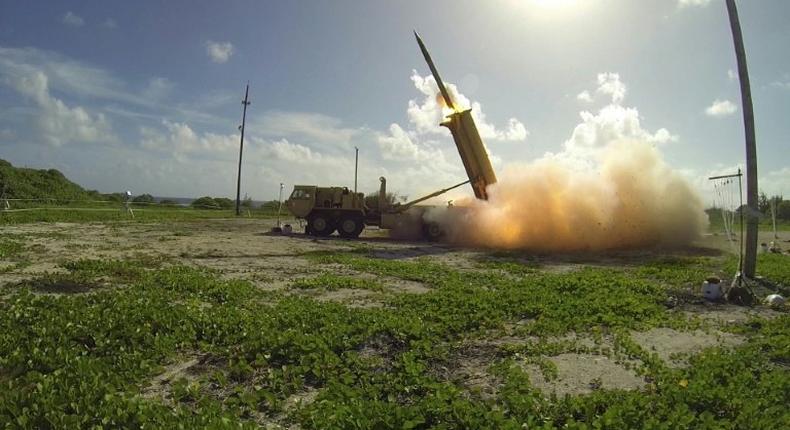 A US Department of Defense photo of a Terminal High Altitude Area Defense (THAAD) interceptor, the type of which will soon be installed in South Korea despite objections from China and Russia