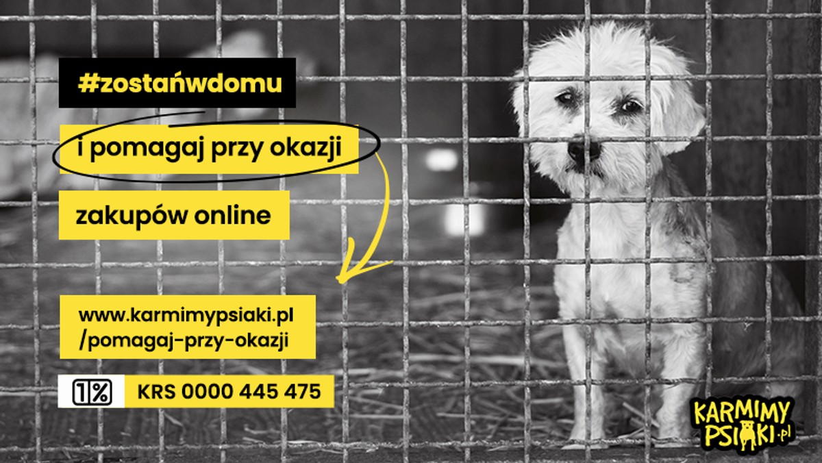 Zakupy przez internet w ostatnich dniach nabrały zupełnie nowego znaczenia. Dzięki nim nie tylko oszczędzamy czas i wysiłek związany z bieganiem po kolejnych sklepach, ale przede wszystkim - zmniejszamy szansę na rozprzestrzenianie się koronawirusa. Nie każdy wie, że podczas zakupów online można także… pomagać. Wszystko dzięki akcji Pomagaj Przy Okazji organizowanej przez Karmimy Psiaki.