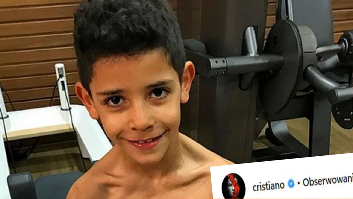 Cristiano Ronaldo to jeden z najpopularniejszych sportowców na świecie. Nic dziwnego, że jego 8-letni syn robi wszystko, by się do niego upodobnić.