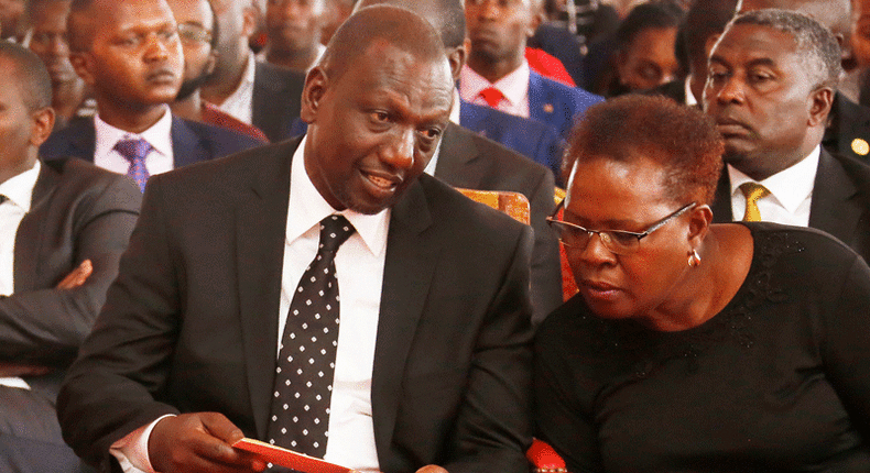 Deputy President William Ruto with Kandara MP Alice Wahome (Courtesy)