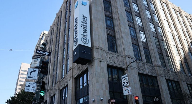 Twitter has reportedly stopped paying rent at some offices, including its headquarters in San Francisco.Anadolu Agency / Getty Images