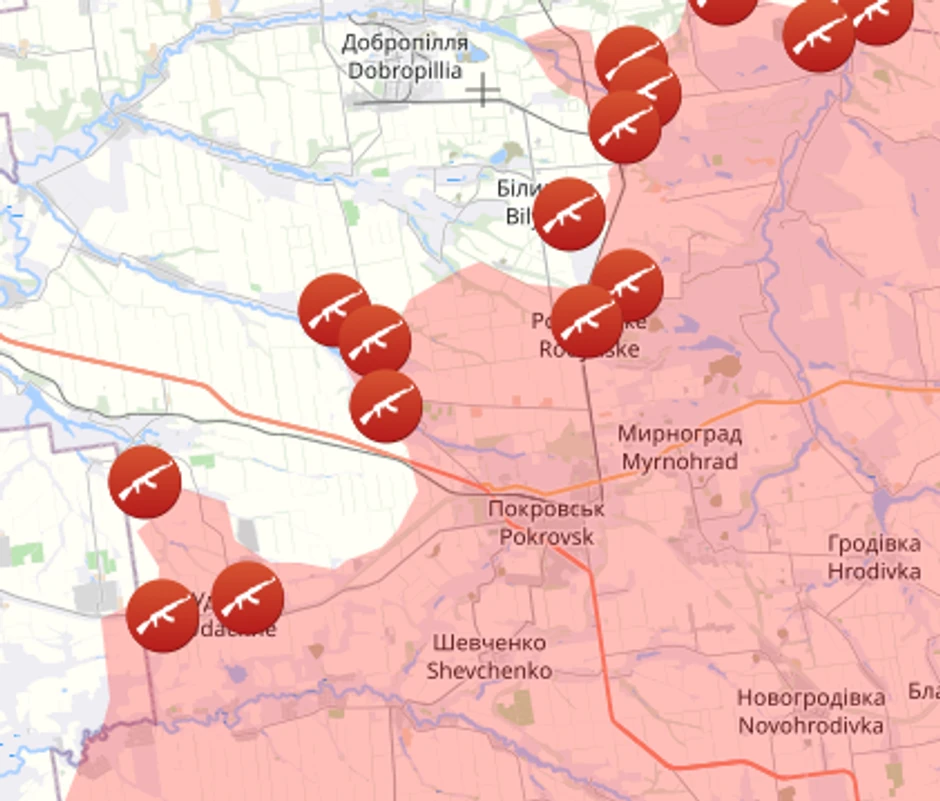 Pokrovsk, mapa