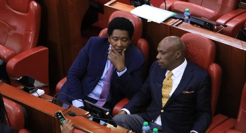 File image of Senators Ledama Olekina (Narok) and Gideon Moi (Baringo)