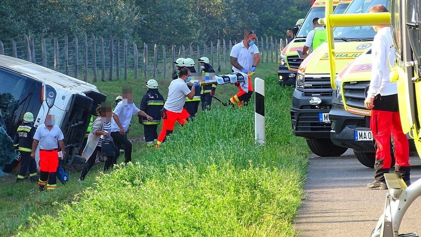 wypadek polskiego autokaru na Węgrzech