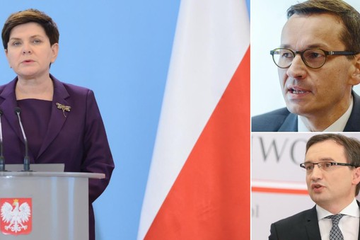 Beata Szydło, Mateusz Morawiecki i Zbigniew Ziobro