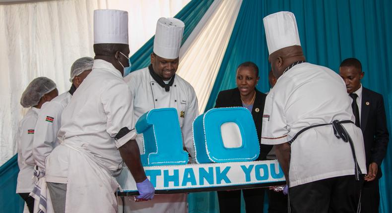 President Uhuru Kenyatta held a farewell party where he celebrated his 10-year presidency and stay at State House