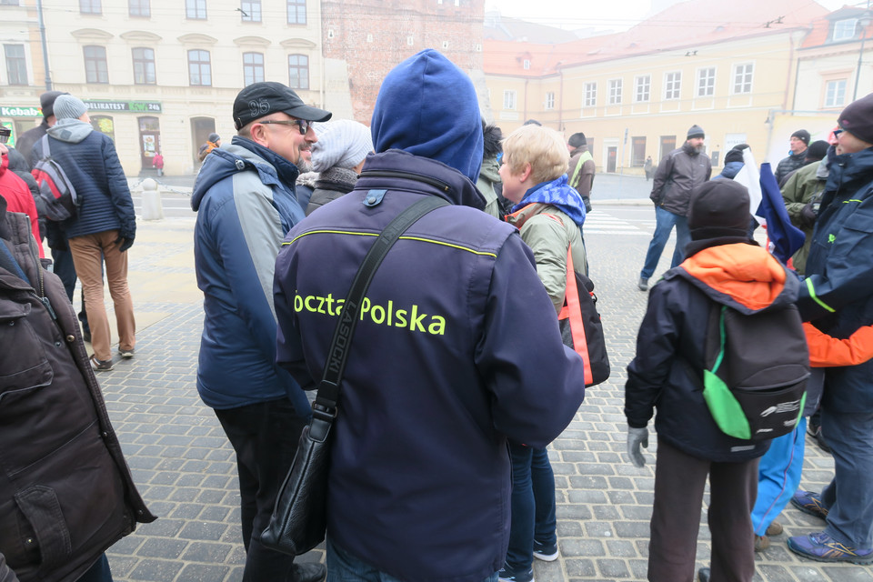 Protest listonoszy w Lublinie