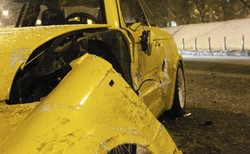 Pierwsza syrenka z AMZ Kutno rozbita w Warszawie. W citroenie urwało przód. Zdjęcia z WYPADKU