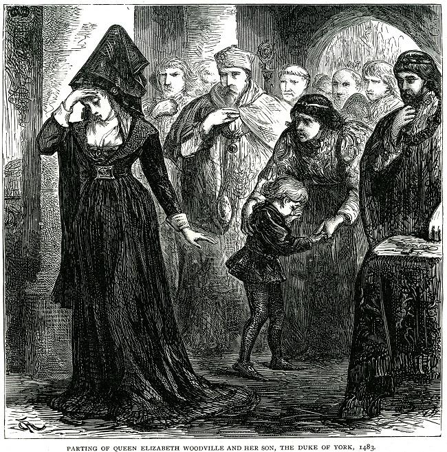 Elżbieta Woodville po śmierci króla, 1483 r.