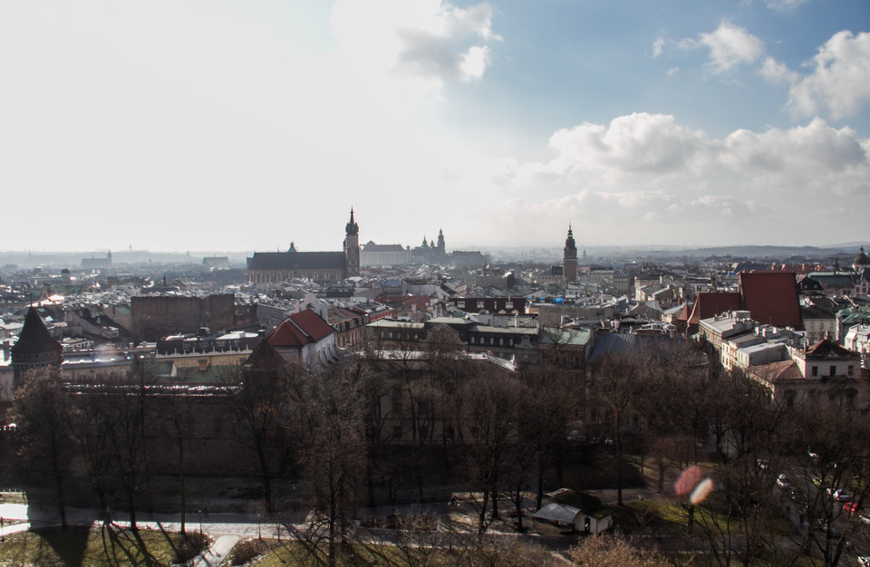 Szare niebo nad Krakowem