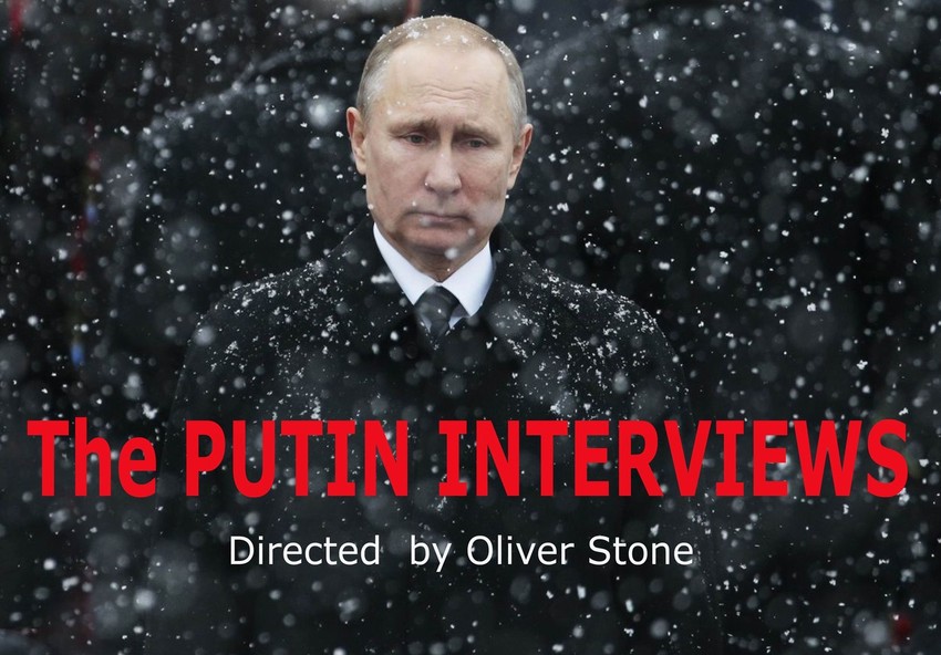 Plakat za dokumentarni film "Intervjui sa Putinom"