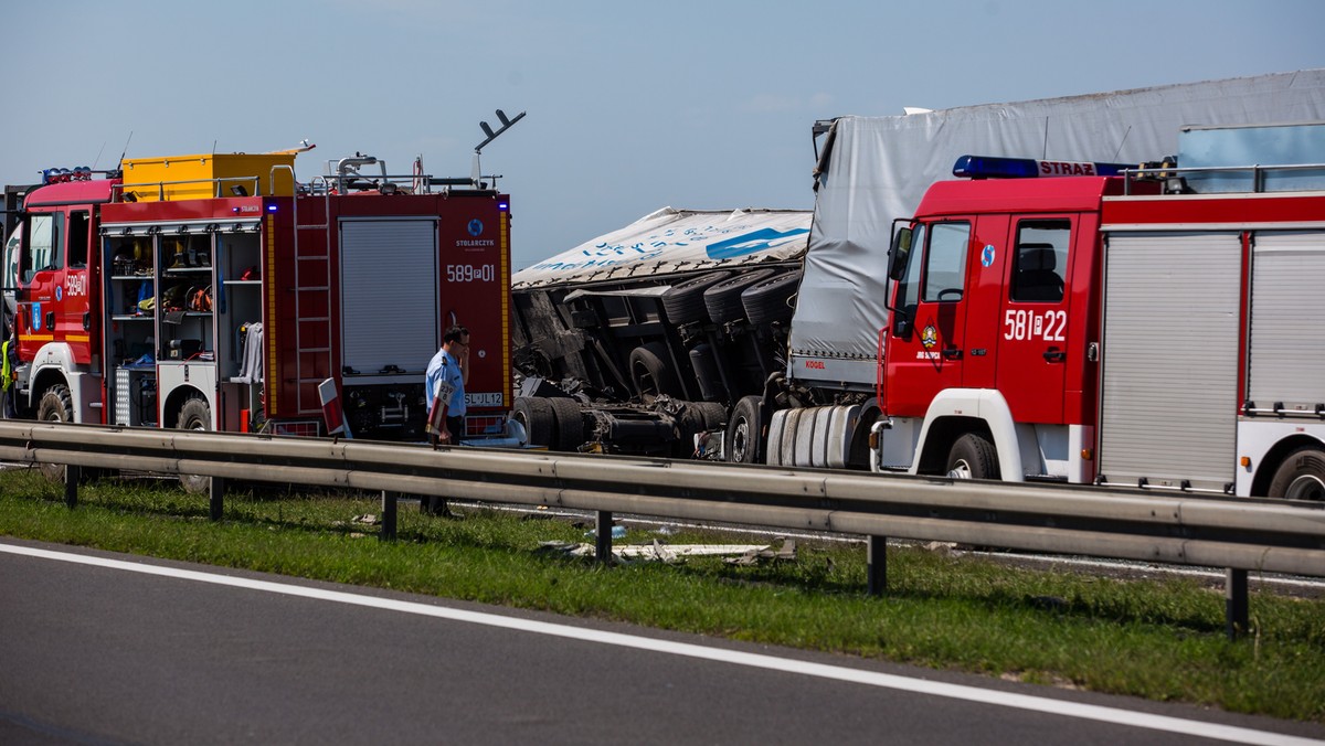 LĄDEK AUTOSTRADA A2 KARAMBOL (Miejsce wypadku)