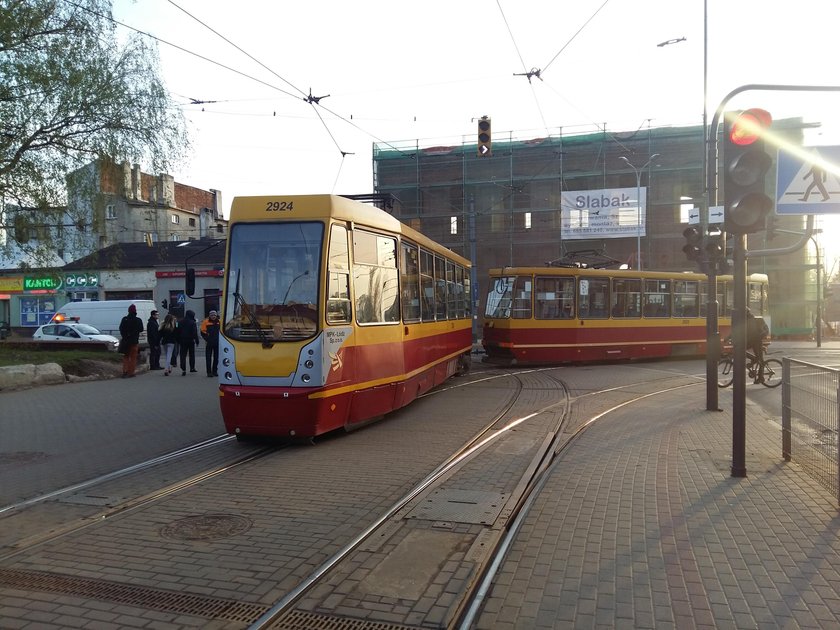 Wykolejenie tramwaju na Reymonta.