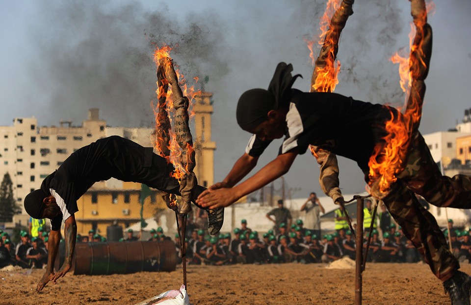 MIDEAST PALESTINIANS MILITARY (Military summer camp in the West Bank)