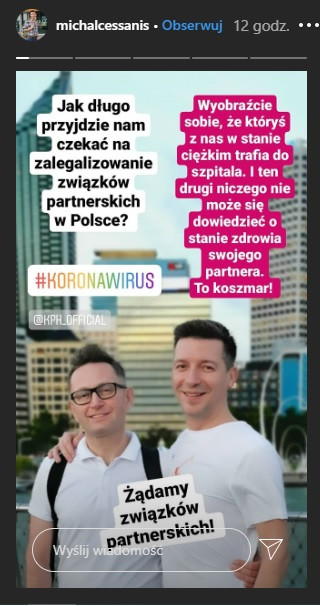 Michał Cessanis i Paweł Rabiej na Instagramie