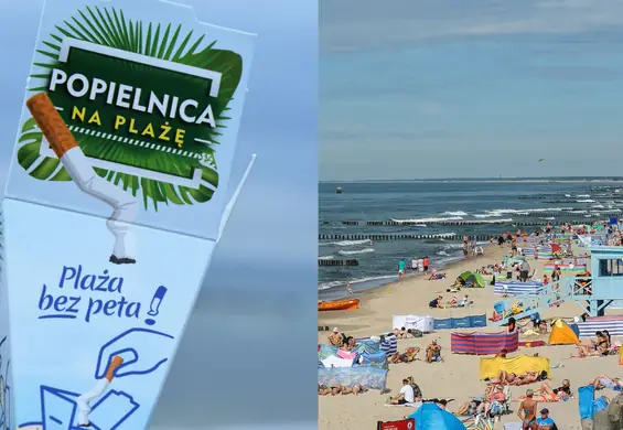 Koniec z petami na plaży? Pierwsza polska gmina rozdaje jednorazowe popielnice