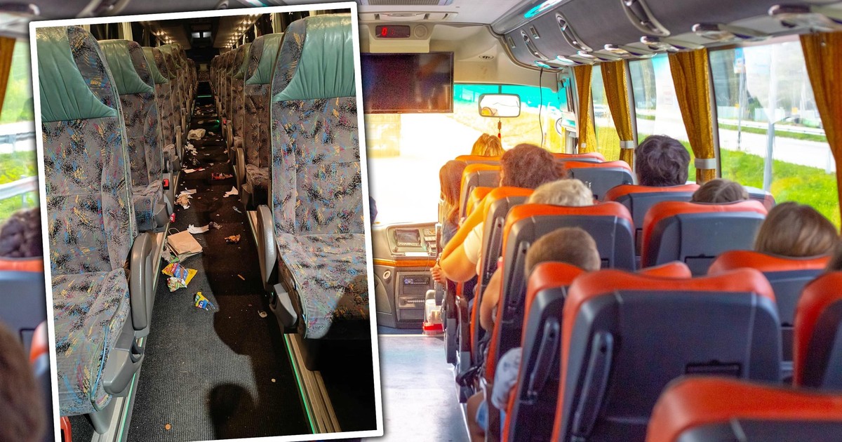 Zdemolowali autokar na szkolnej wycieczce. Właściciel nie wytrzymał i pokazał zdjęcia