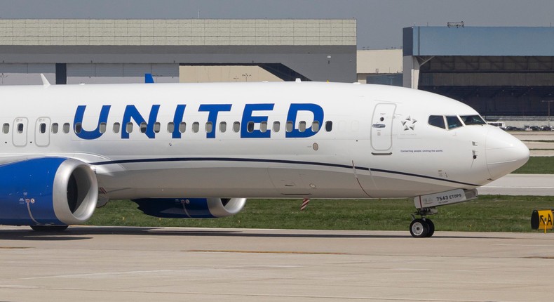 A United Boeing 737 Max 9.Nicolas Economou/NurPhoto via Getty Images