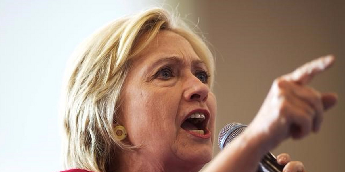 Democratic Presidential nominee Hillary Clinton holds a rally at West Philadelphia High School in Philadelphia, Pennsylvania