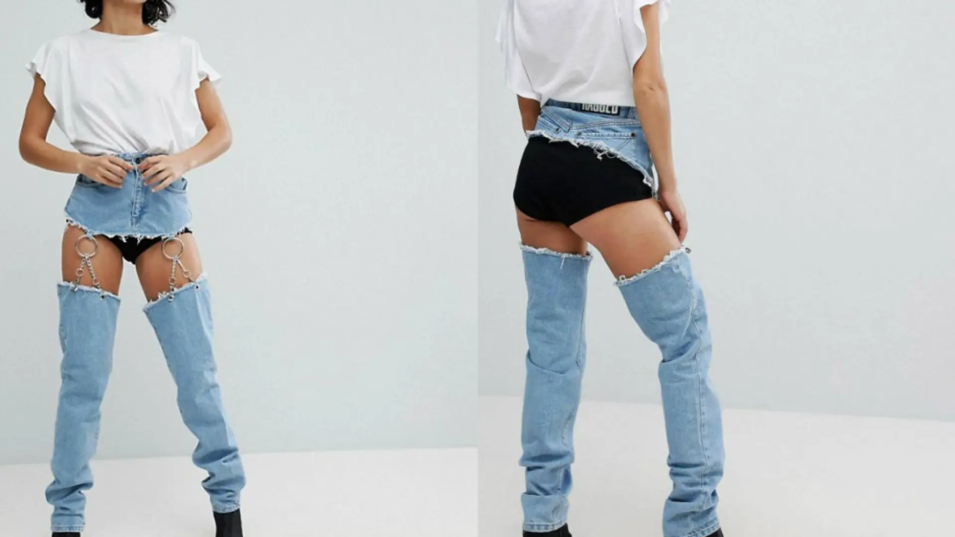 ASOS w jeansowych absurdach przebija sam siebie. Nowy model spodni odsłania całe pośladki