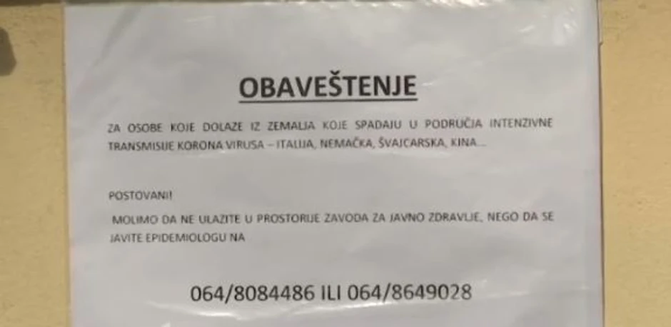 obaveštenje za povratnike iz inostranstva