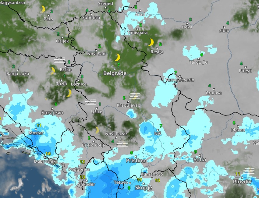 Pojava magle u našoj zemlji kasno uveče, posle ponoći