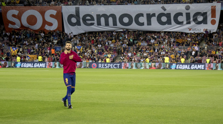 Piqué nyíltan kiáll Katalónia függetlenedése mellett /Fotó: AFP