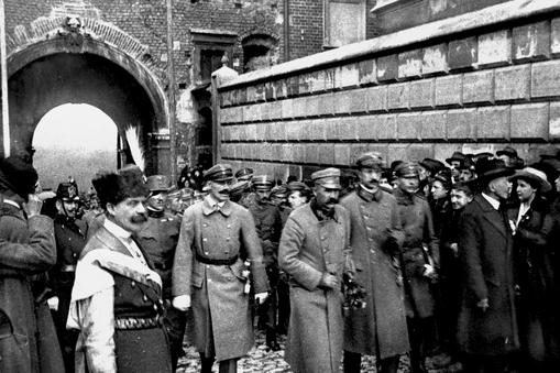 Józef Piłsudski podczas Święta Zjednoczenia Armii Polskiej