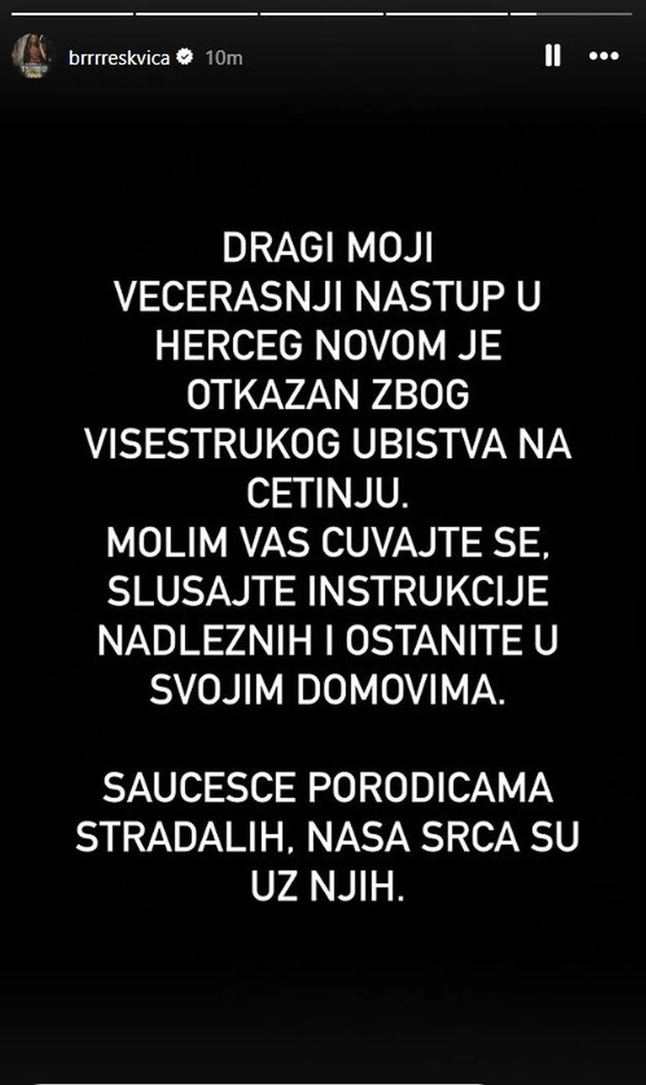 Breskvica otkazala nastup