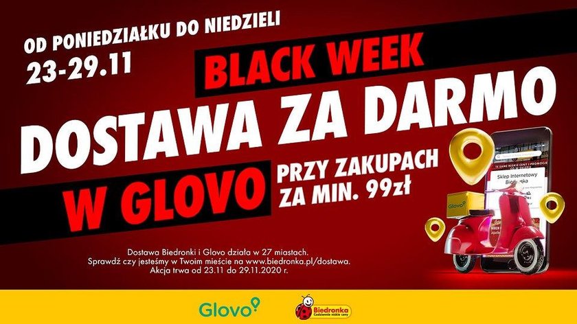 Darmowa dostawa z Glovo w Biedronce