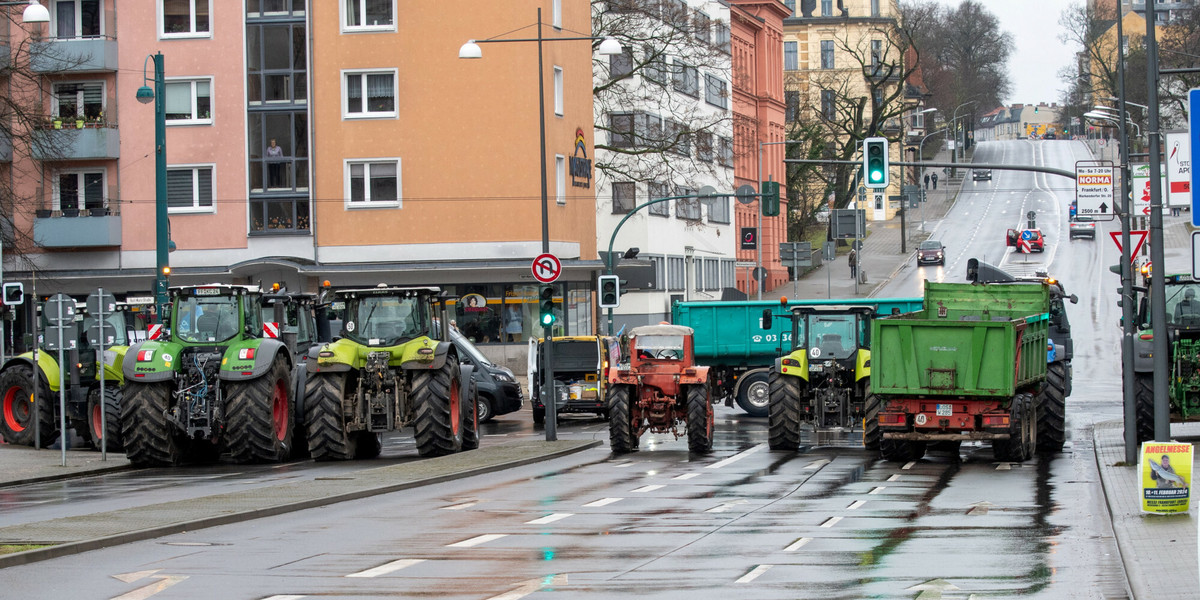 Rolnicy chcieli blokować centrum dystrybucyjne Jeronimo Martins pod Olsztynem (zdjęcie ilustracyjne).