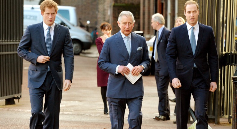 Harry, Charles, and William pictured together in 2014.John Stillwell - WPA Pool/Getty images