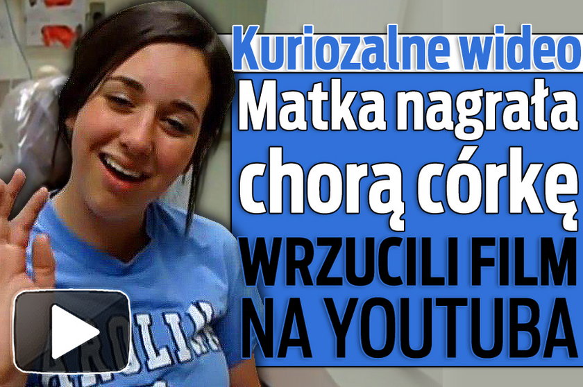 Kuriozalne wideo. Matka nagrała chorą córkę. Film z YouTuba