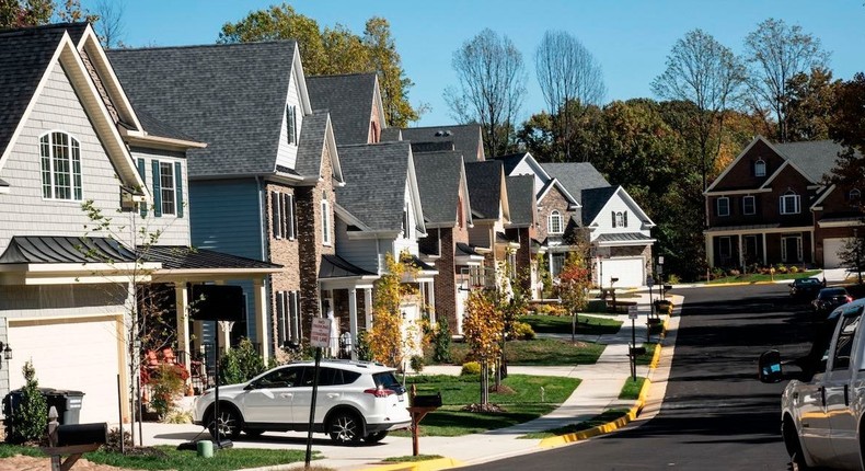 Neat line of suburban houses in Fairfax, Virginia.Robert Knopes/Getty Images