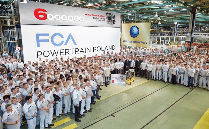 6 mln silników 1.3 MultiJet z fabryki  FCA Powertrain Poland w Bielsku-Białej
