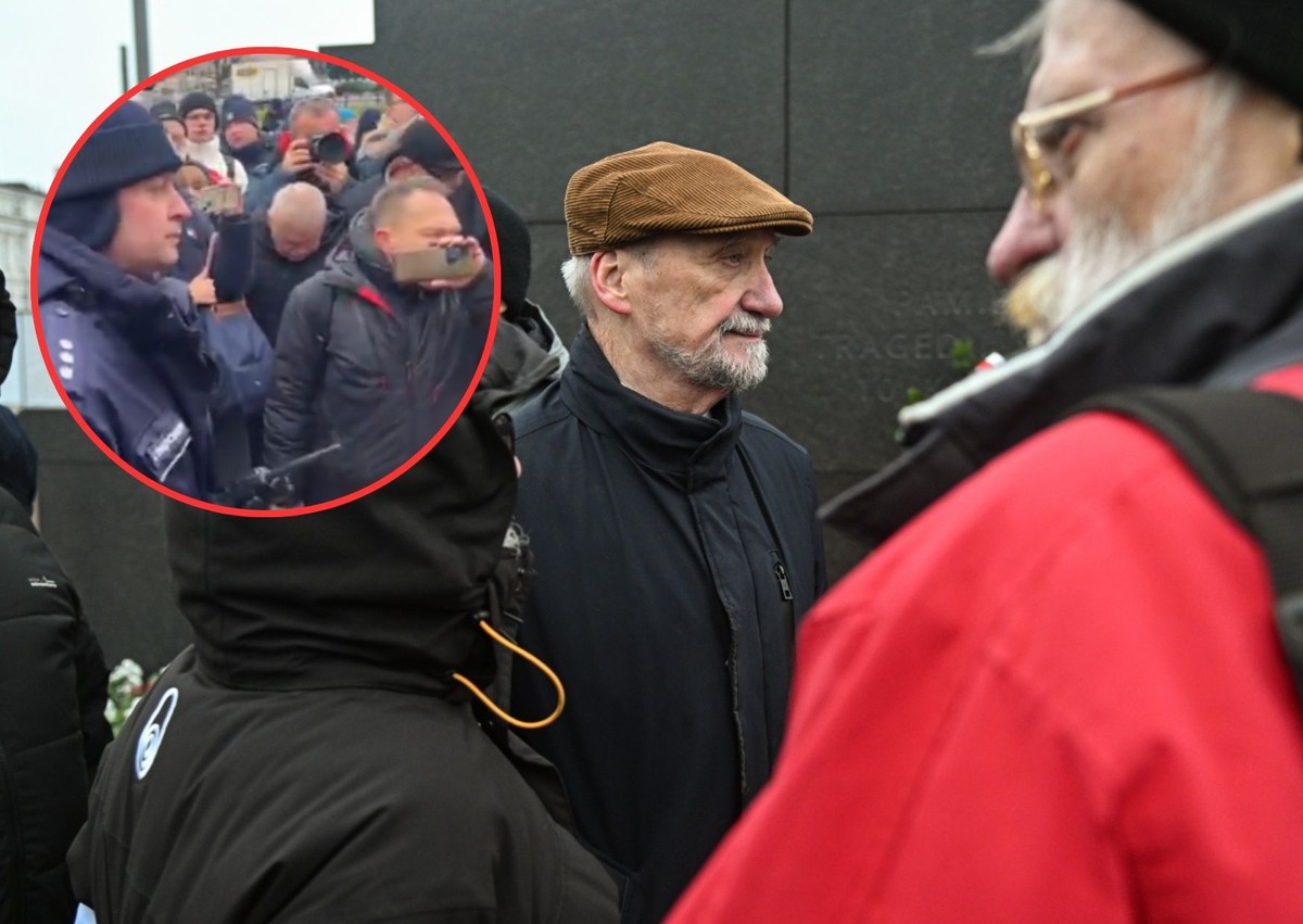 Krzyki na miesięcznicy smoleńskiej. Antoni Macierewicz bronił pomnika