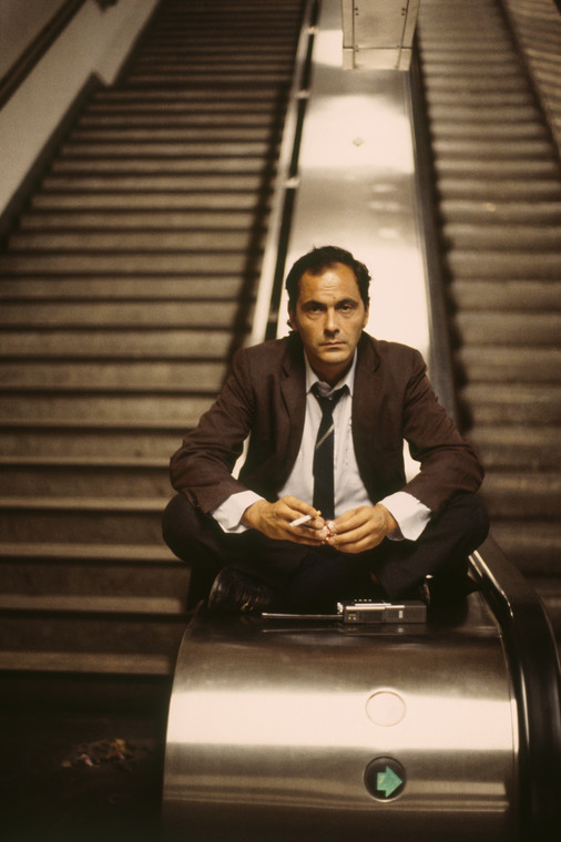 Jean-Pierre Bacri na planie filmu "Metro" Luca Besona (1985 r.)