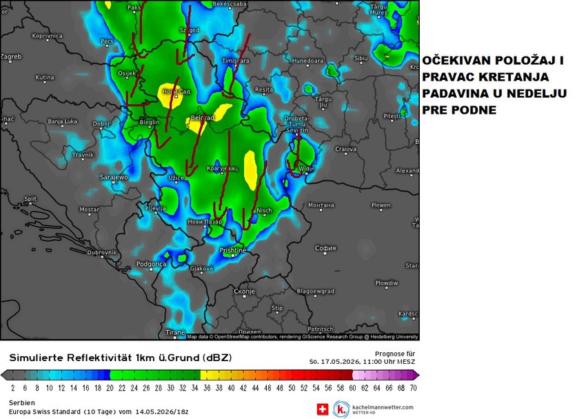 Mapa nestabilnosti za nedelju