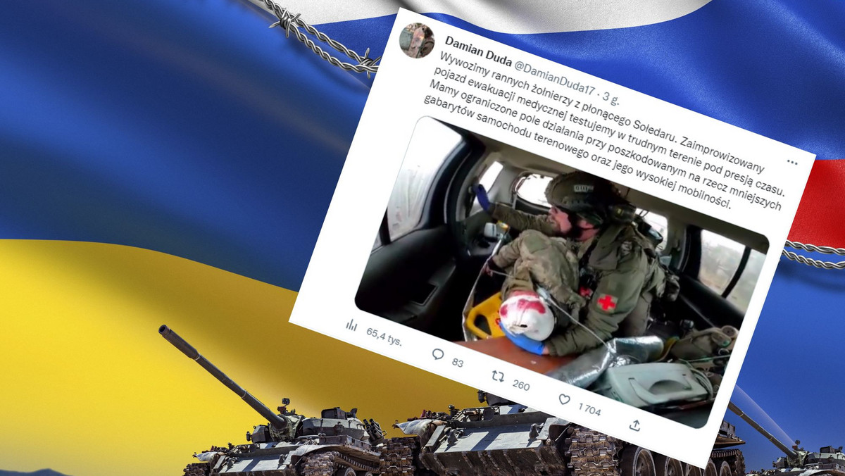 Polak ratuje Ukraińców rannych na froncie. "Będziesz żył bracie" [WIDEO]