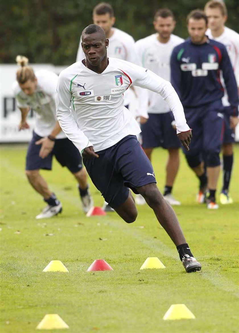 Mario Balotelli, napastnik reprezentacji Włoch i Manchesteru City sprawdzi polską obronę przed Euro 2012